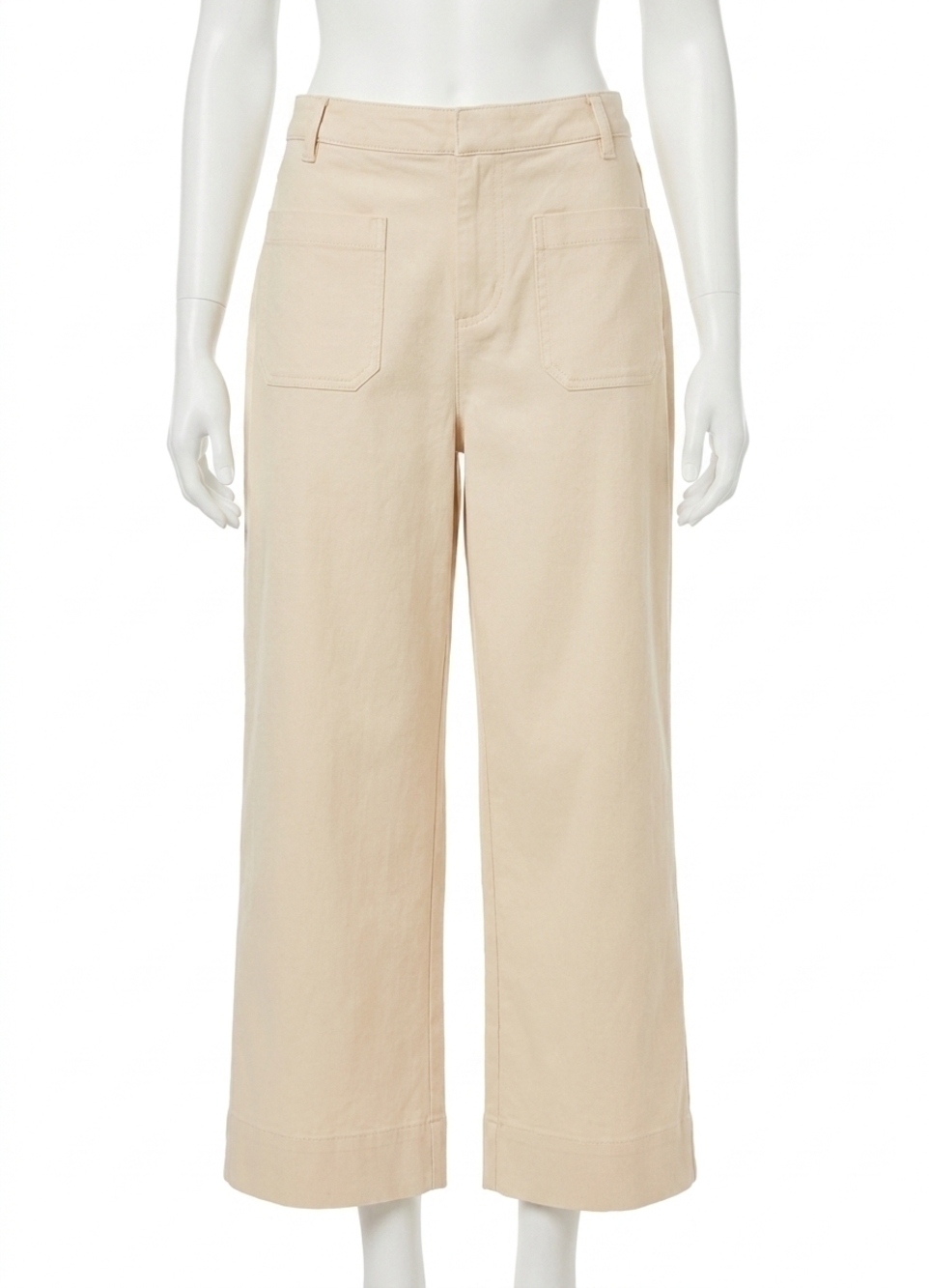NEW TRIBAL fly front high rise capri pants with pockets in canvas